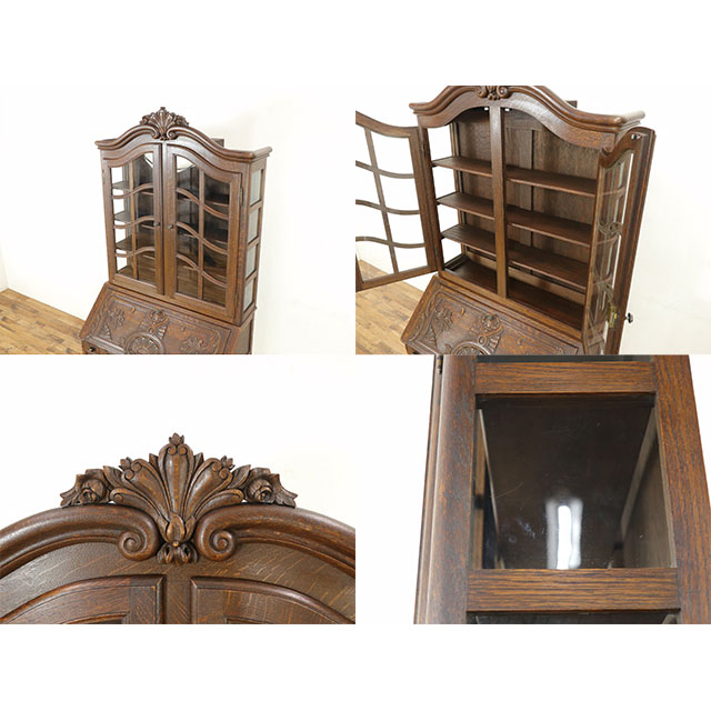 楽天市場】輸入家具 アンティーク ブックビューロー アンティーク