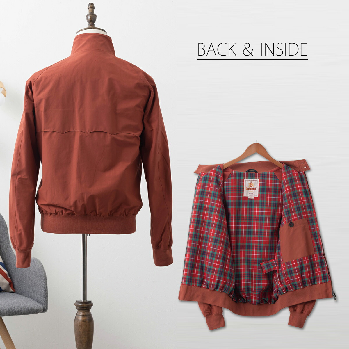 楽天市場】バラクータ G9 オリジナル ハリントンジャケット レッド