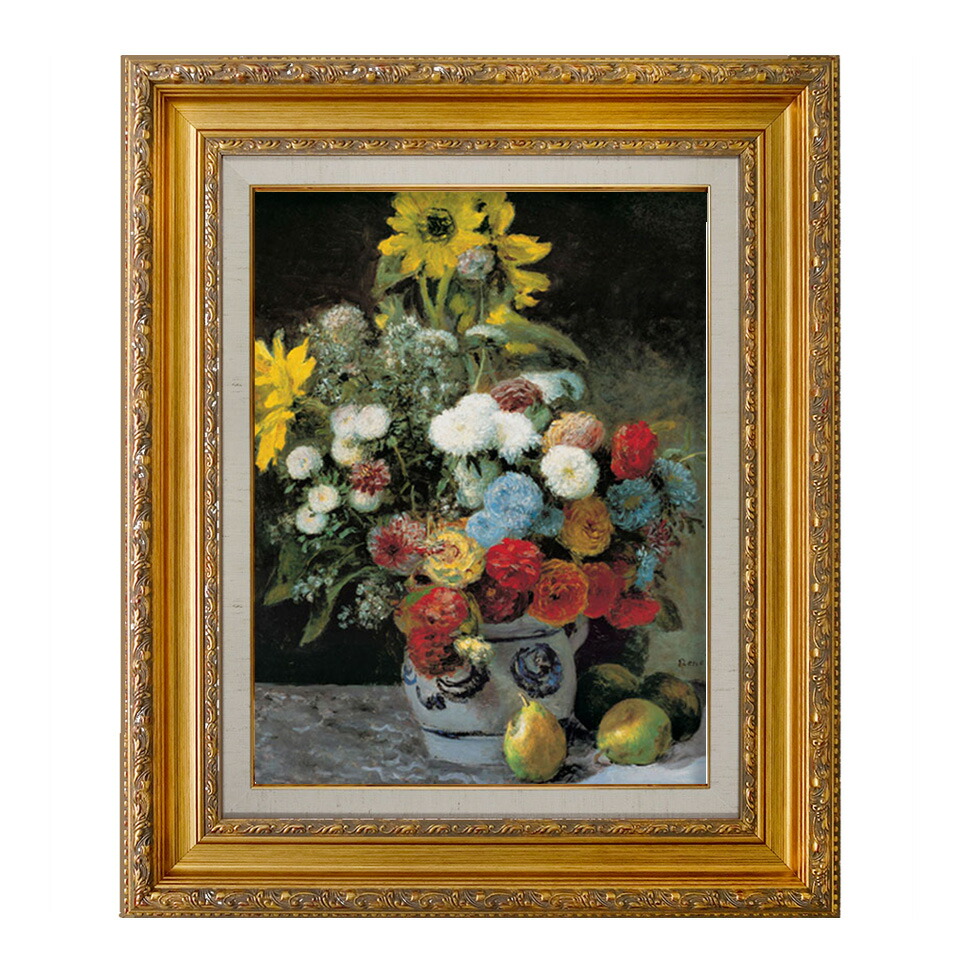 楽天市場】絵画 F6号 ルノワール ｢花瓶の花｣ 複製画 世界の名画 額入り