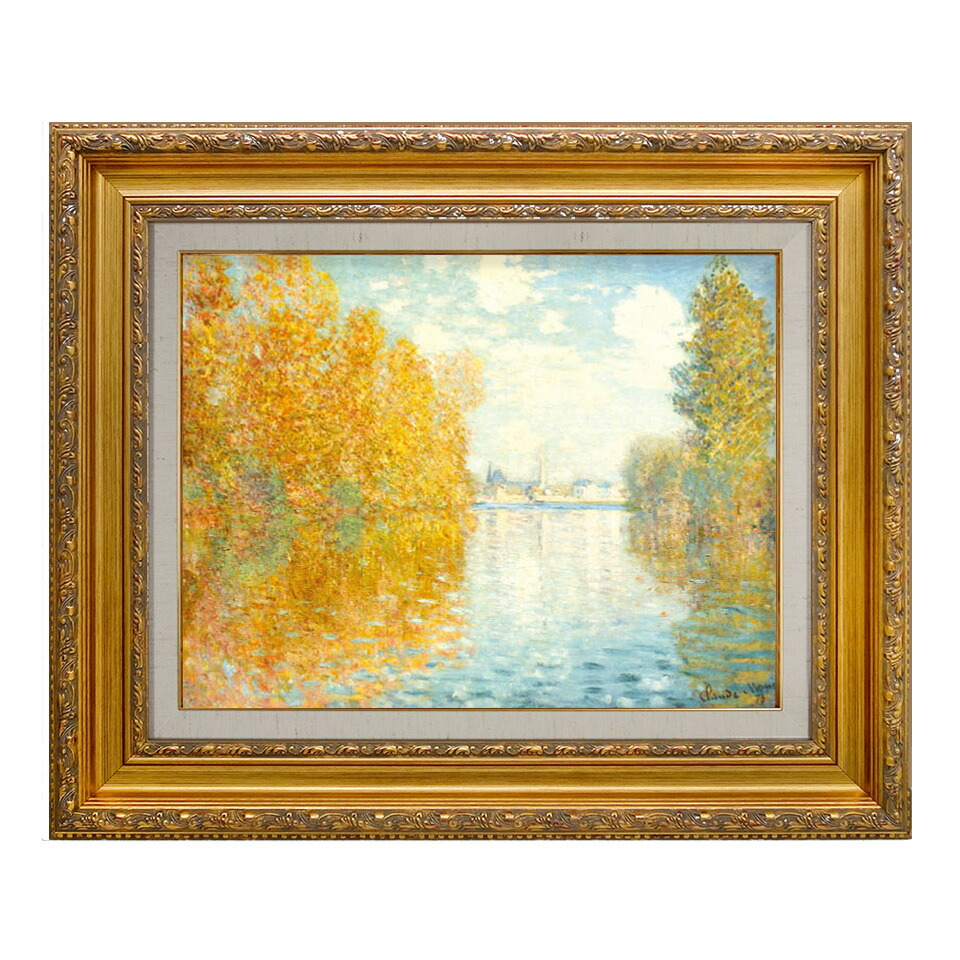 真作】絵画 油彩6号 街のにぎわい 都市風景 印象派風 都会の情景 W137