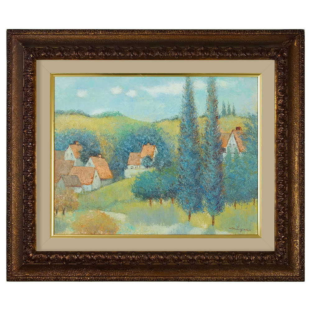 はしぐちみよこ 「窓」 油彩F6号 画面右下・キャンバス裏に直筆