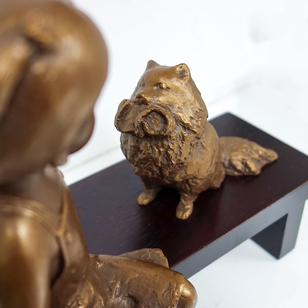 古銅 狩猟犬 ブロンズ像 銅像 座り像 約2780g 入手困難 WWST022 古銅