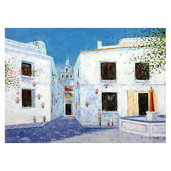 ART】石川佳図真筆(地中海)サムホール