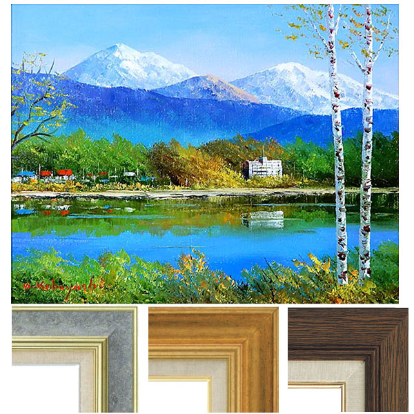 小島善太郎作 百草の梅林 油彩画 アート 絵画 額装 美術 芸術 日本画 風景