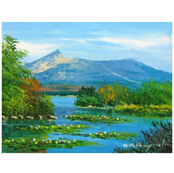 なないも】油彩画「白樺林」P20 絵画 油絵 風景画 原画 白樺林 油絵