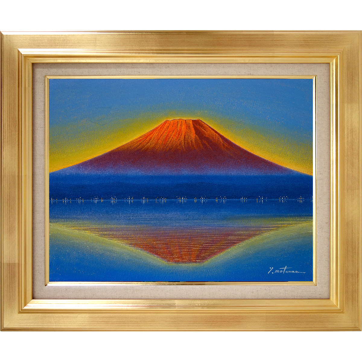 H110KZ17b 真作保証 松浦敬文 リトグラフ 33/200 水辺の城 H110KZ17b