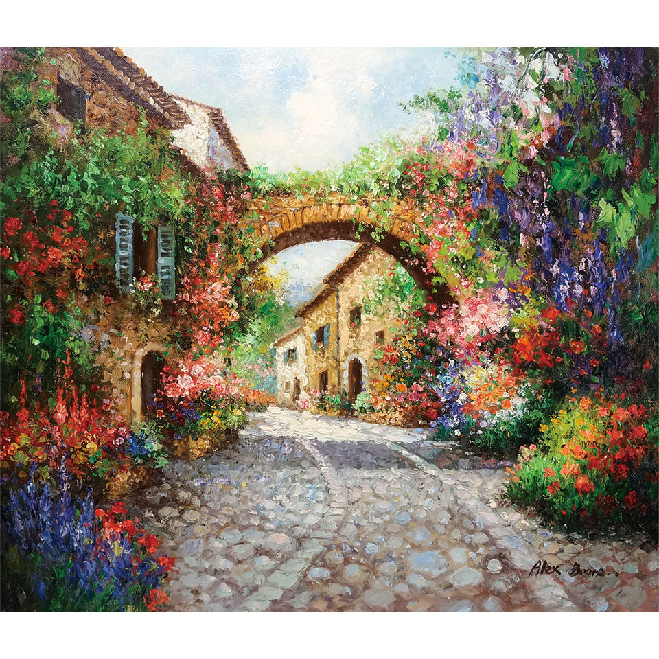 sumikosan シリア十字軍の城 肉筆 油彩 絵画 F4号 風景画 sumikosan