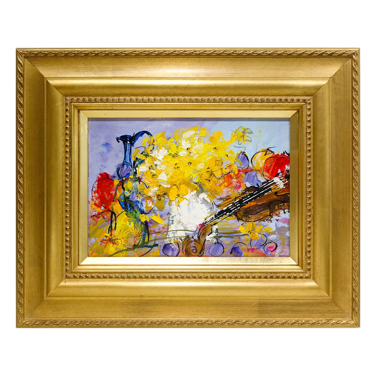 h*7様 「真作」池田秀郎「果実と花」静物画 油彩画 額装