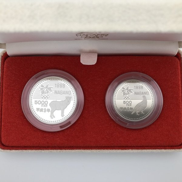 楽天市場】長野オリンピック冬季競技大会記念貨幣 平成9年銘2種