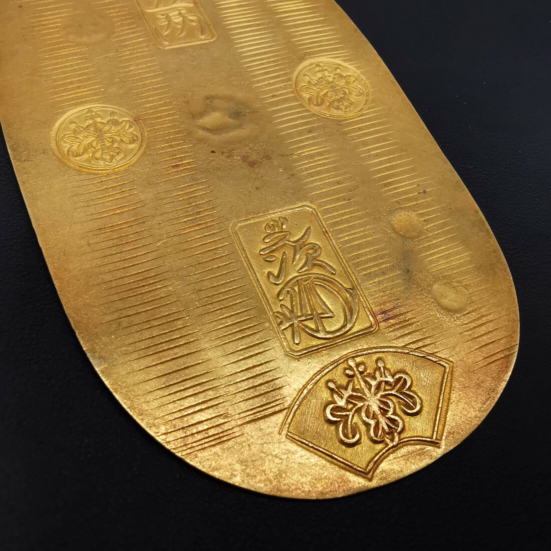 楽天市場】（古7）日本 天保五両判金 背 セ長 鑑定済 日本貨幣商協同