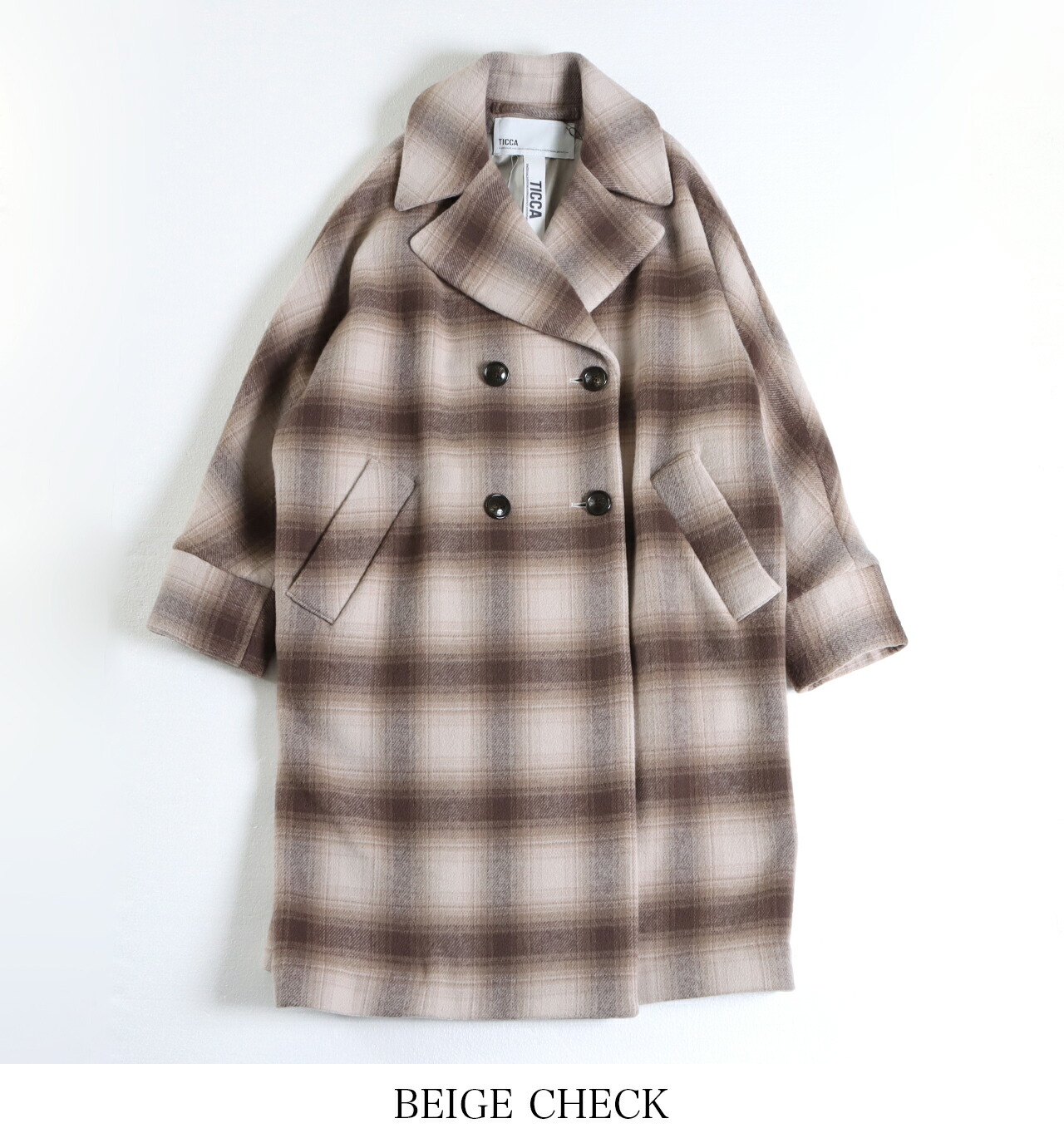 楽天市場】TICCA ティッカ コート チェック テントコート TBDA-223