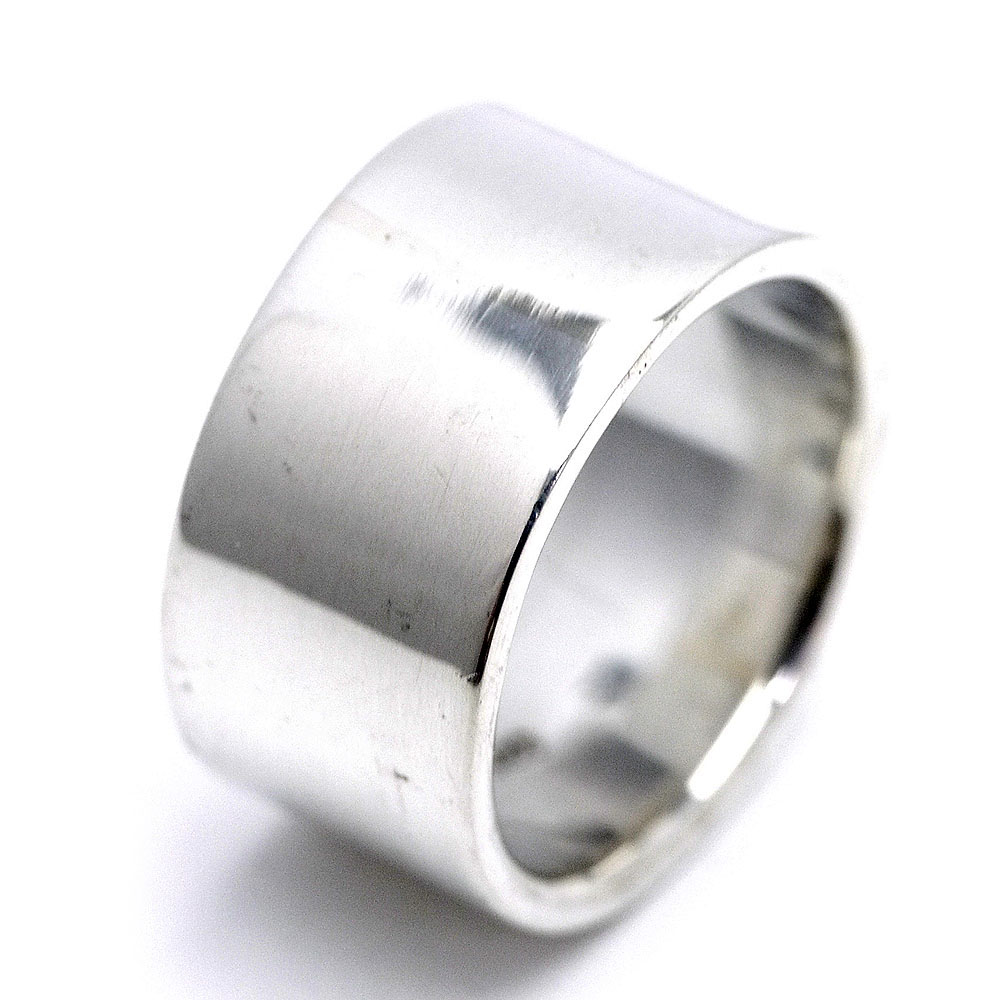 楽天市場】シルバー925 シンプル 平打ちリング メンズ hi [縦幅10mm