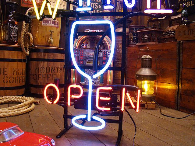 楽天市場】【即納】【在庫あり】ワイン オープン ネオン管 アメリカン