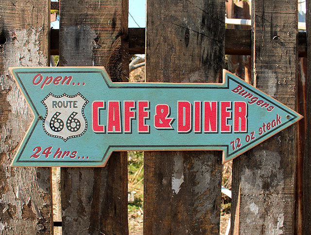楽天市場】ルート66 ロードサイドショップ ウッドサイン （カフェ