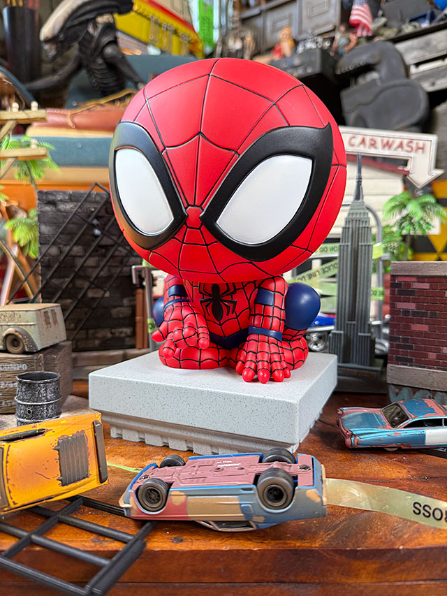 レトロ フィギュア スパイダーマン WAY OUT TOYS アクション貯金箱