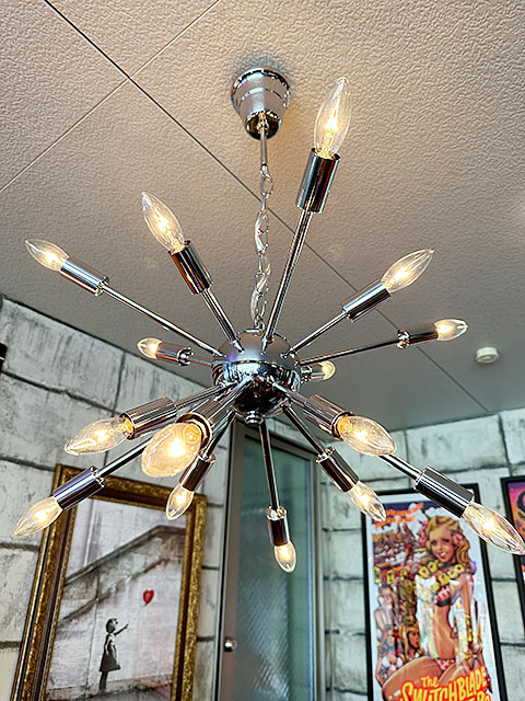 スプートニクランプ 6灯 クロームメタル スプートニクランプ 6灯