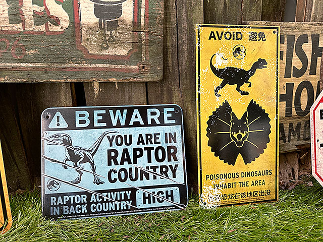 ジュラシックパーク 大型メタルサイン 希少 ジュラシックパーク 大型