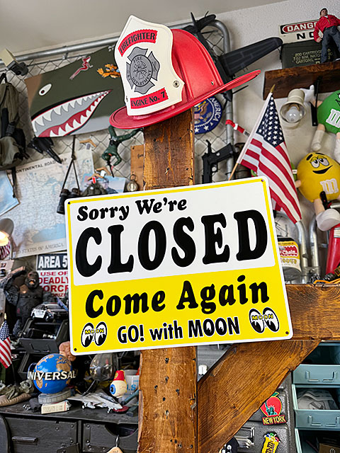 楽天市場】ムーンアイズ オープン ＆ クローズ サインプレート 看板