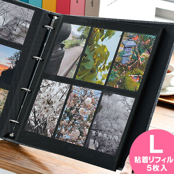 楽天市場】PDフォトアルバム 【Lサイズ用 粘着リフィル5枚入り