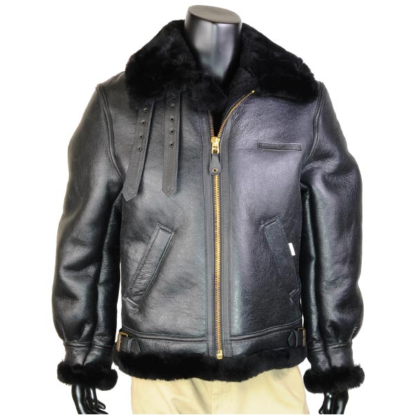 楽天市場】AVIREX B-3 フライトジャケット ムートン ブラック [ 38