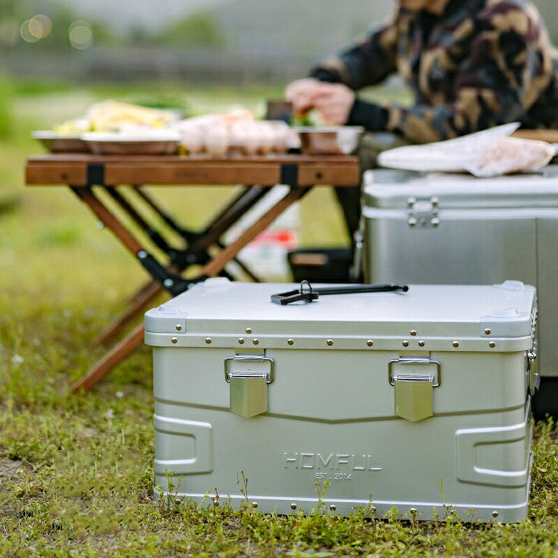 黒スタンド付 中仕分け】アルテックアルミコンテナ 48L ユニバーサル