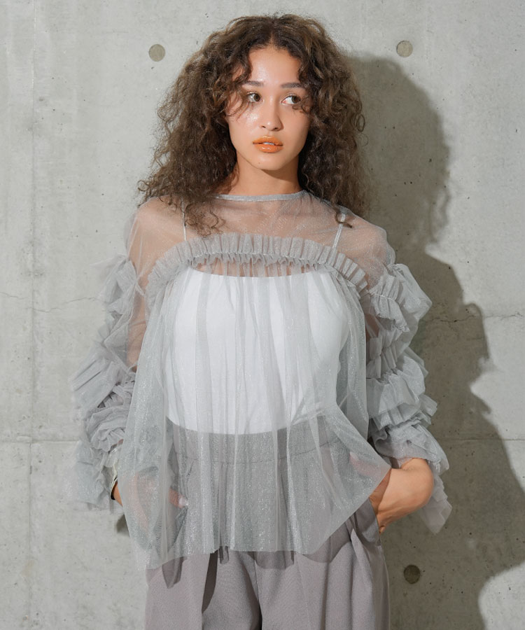 andresd チュールフリルブラウス 【公式通販】 大人気⭐︎ANDRESD