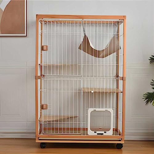 楽天市場】BTM 猫ケージ キャットケージ 2段 木製フレーム 広々 大型