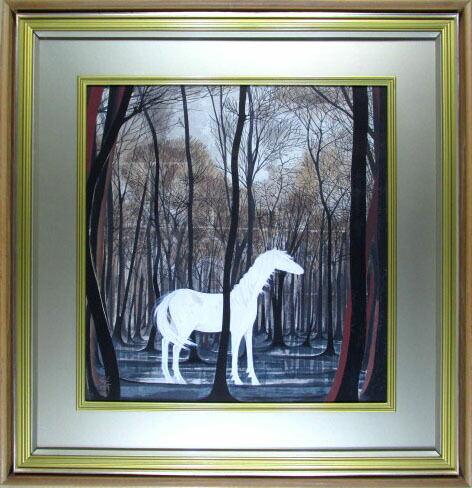 楽天市場】加山又造 木版画 1985年 白馬 : ギャラリーダッドアート