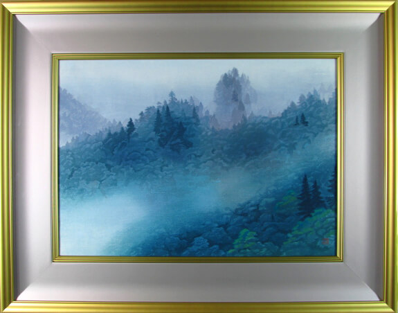 楽天市場】東山魁夷 木版画 山雲去来 1986年 生前作 東山魁夷本人