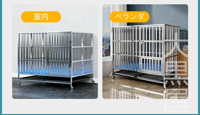 楽天市場】ケージ 折りたたみ 組立不要 ステンレス製 ペットケージ