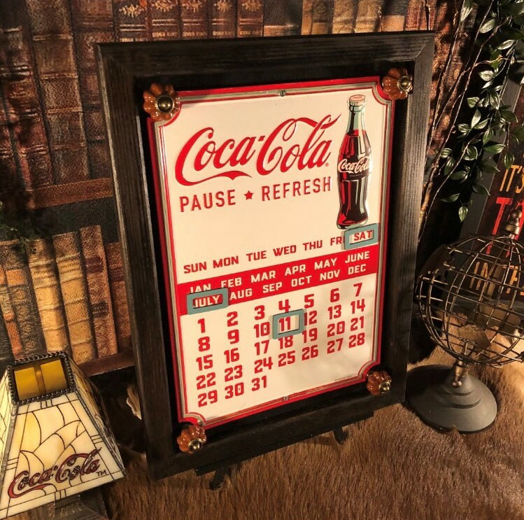 ビンテージ】コカコーラ クラシックメタルプレートセット 額縁入り