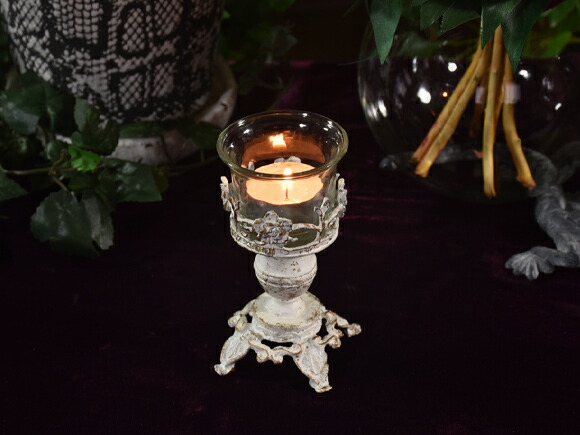 貴重！20's〜30's アメリカアンティーク燭台キャンドル グリーンガラス