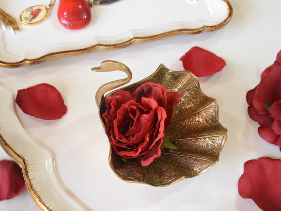 楽天市場】Swan Tray スワン・トレイ 白鳥の形をした真鍮のトレイ 銅製