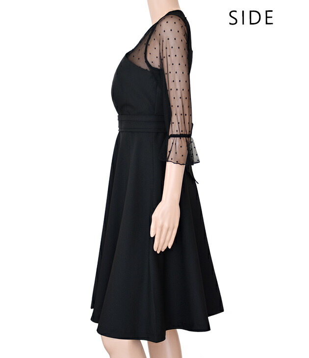 楽天市場】パーティードレス ドット柄レース 水玉レース ビスチェ 後ろ