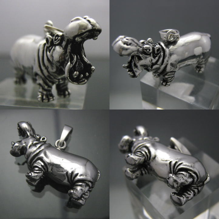 楽天市場】銀の河馬 カバペンダント シルバー925 SV925 silver925 (か