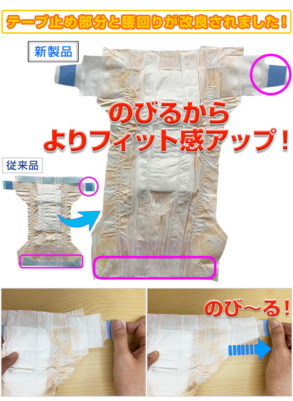 楽天市場】マナーおむつのび〜るテープ付きジャンボパックSSサイズ(64