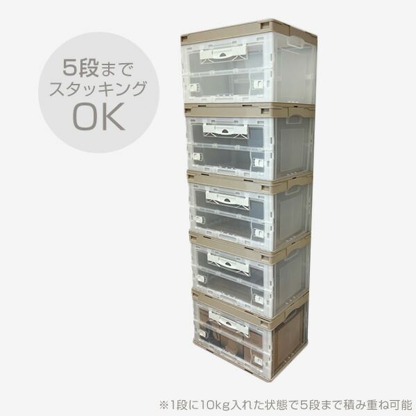 楽天市場】折りたたみコンテナ 50L 収納ボックス (側面オープンタイプ