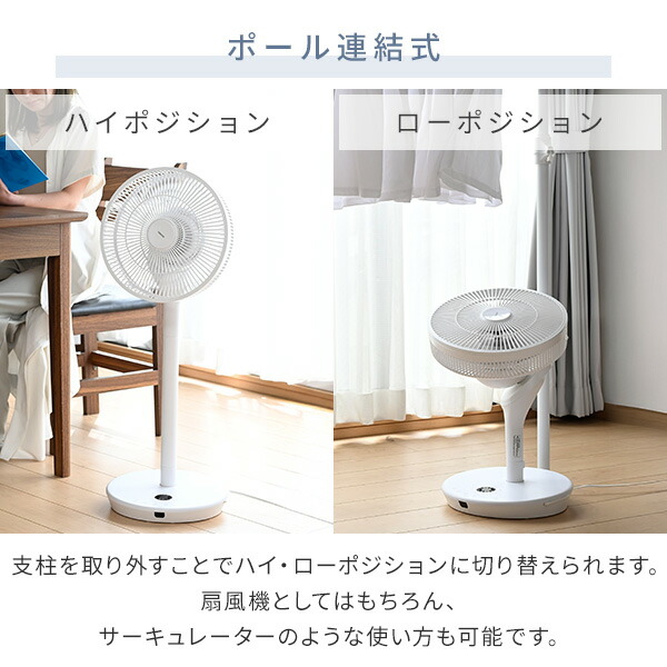 楽天市場】扇風機 dcモーター 360度首振りリビング扇風機 フルリモコン