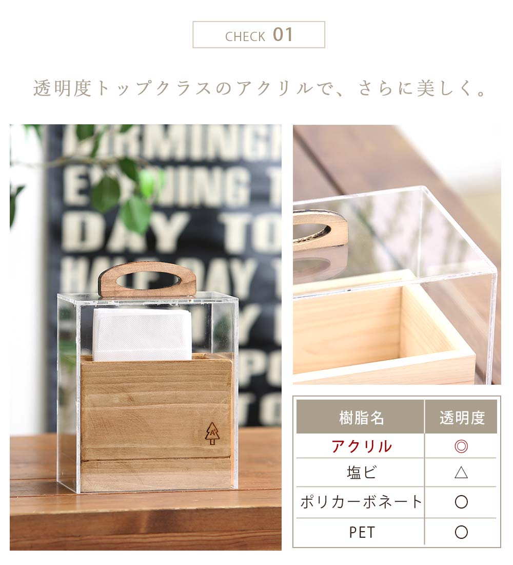 楽天市場】A+ (アクセントプラス) アクリルケースS ペーパーナプキン