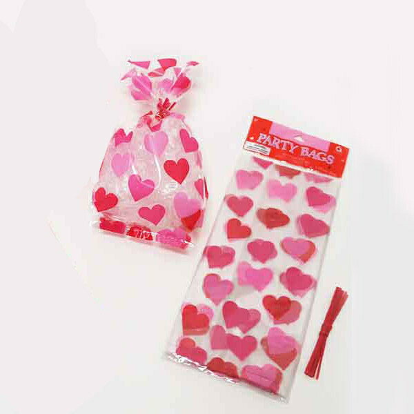 楽天市場】バレンタイン ハート柄ラッピング袋 H27.5cm 20枚入