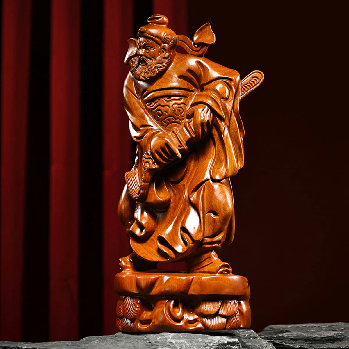 楽天市場】木彫り仏像 鍾馗様【鍾馗・鎮宅聖君】厄除けの神 神像 鍾天