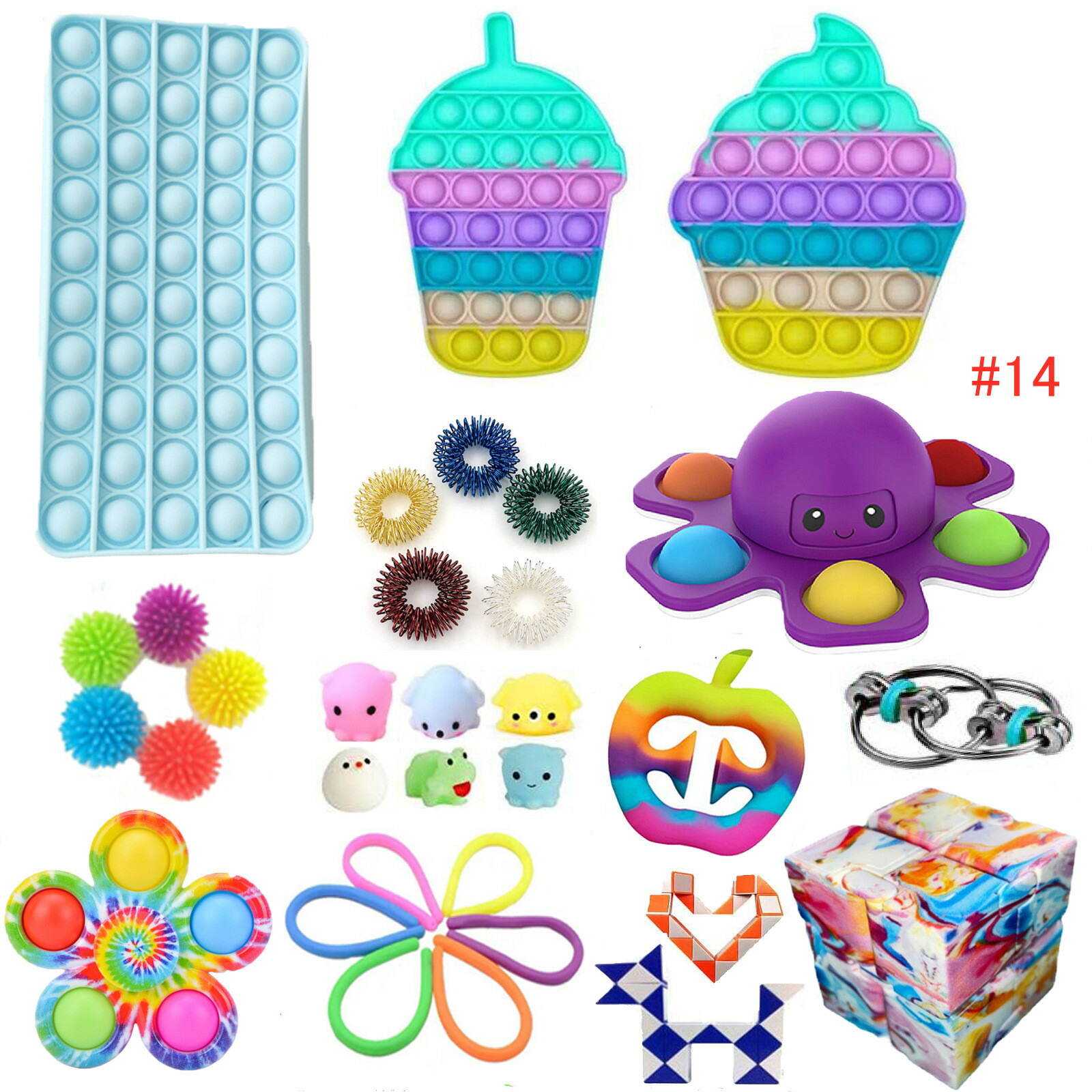 楽天市場】スクイーズ玩具 プッシュポップバブル セット ストレス解消