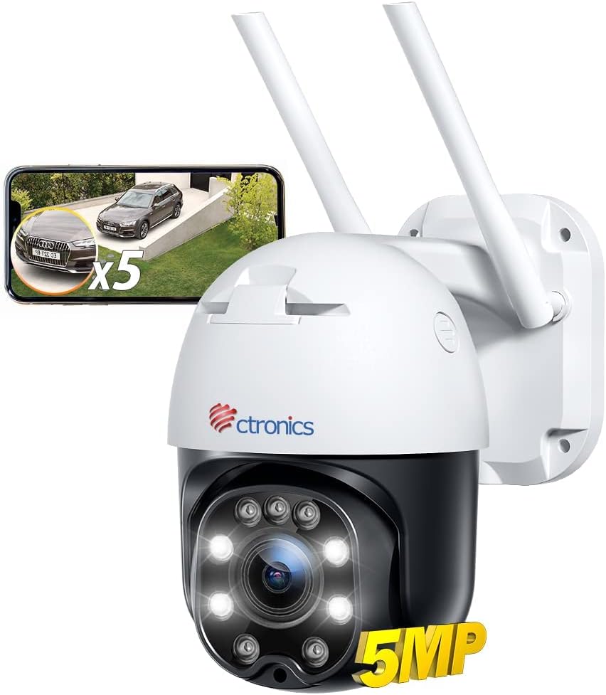 中古 Ctronics ワイヤレス 防犯カメラ 2K 4MP 屋外用 3台セット 中古