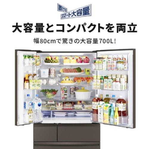 三菱電機 6ドア 冷蔵庫 WXDシリーズ フレンチドア 観音開き MR-WXD70M