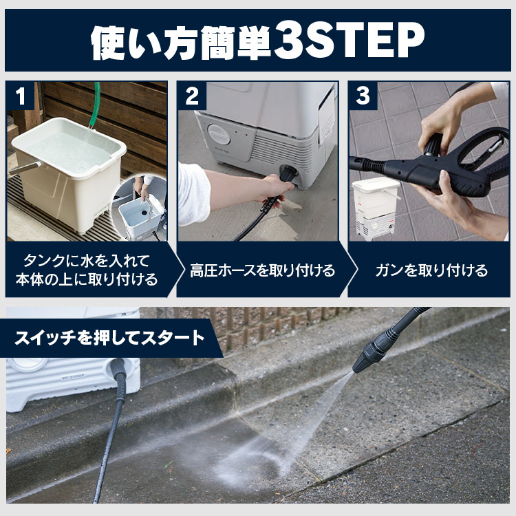楽天市場】高圧洗浄機 アイリスオーヤマ タンク式 洗車 13点セット SBT