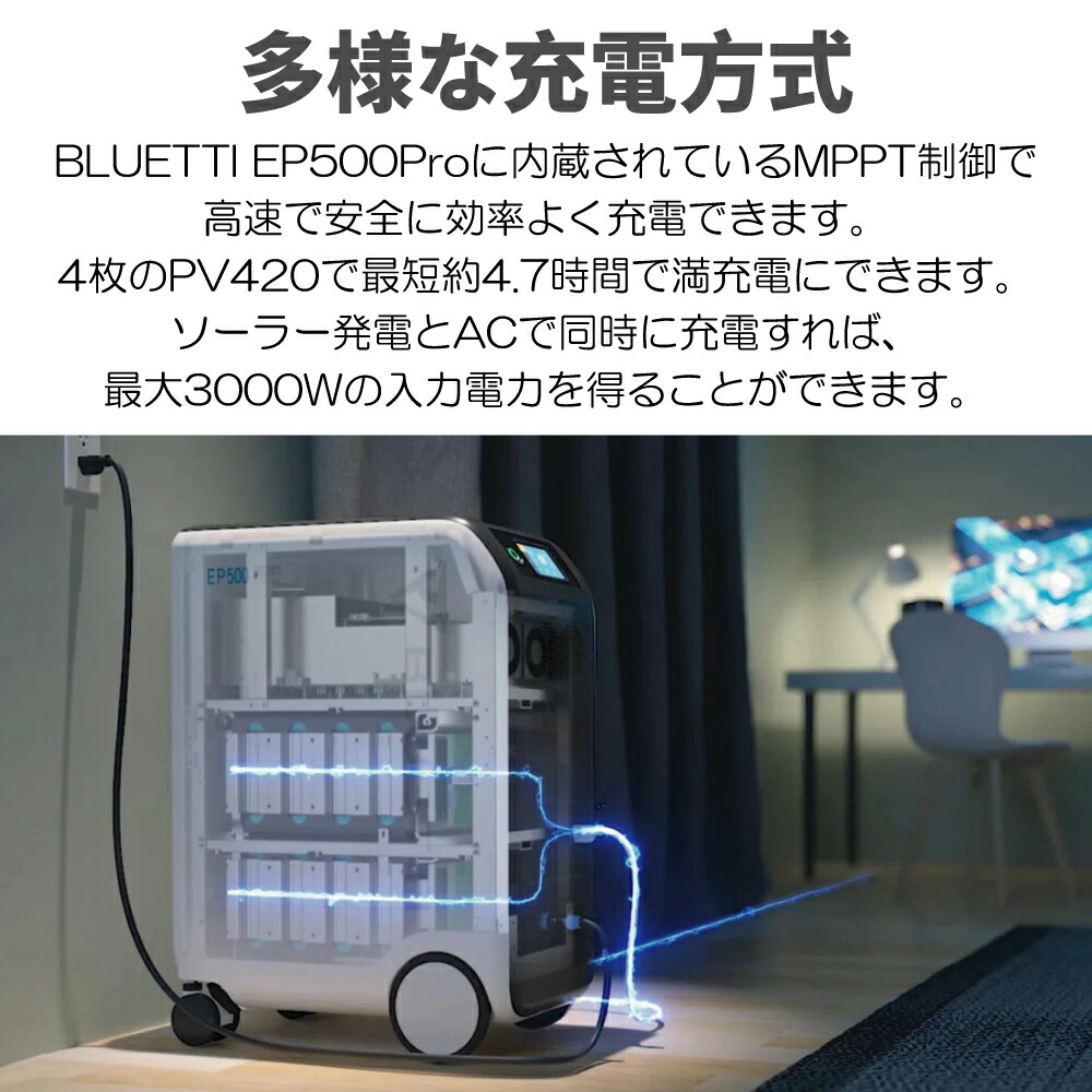 楽天市場】BLUETTI ポータブル電源 EP500Pro ブルーティ 5120Wh 3000W