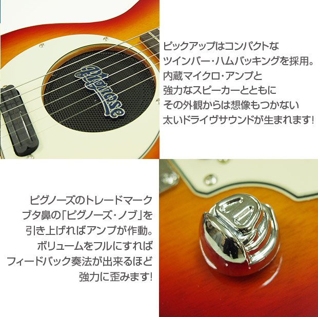 楽天市場】Pignose ピグノーズ PGG-200 CS アンプ内蔵ミニギター 専用