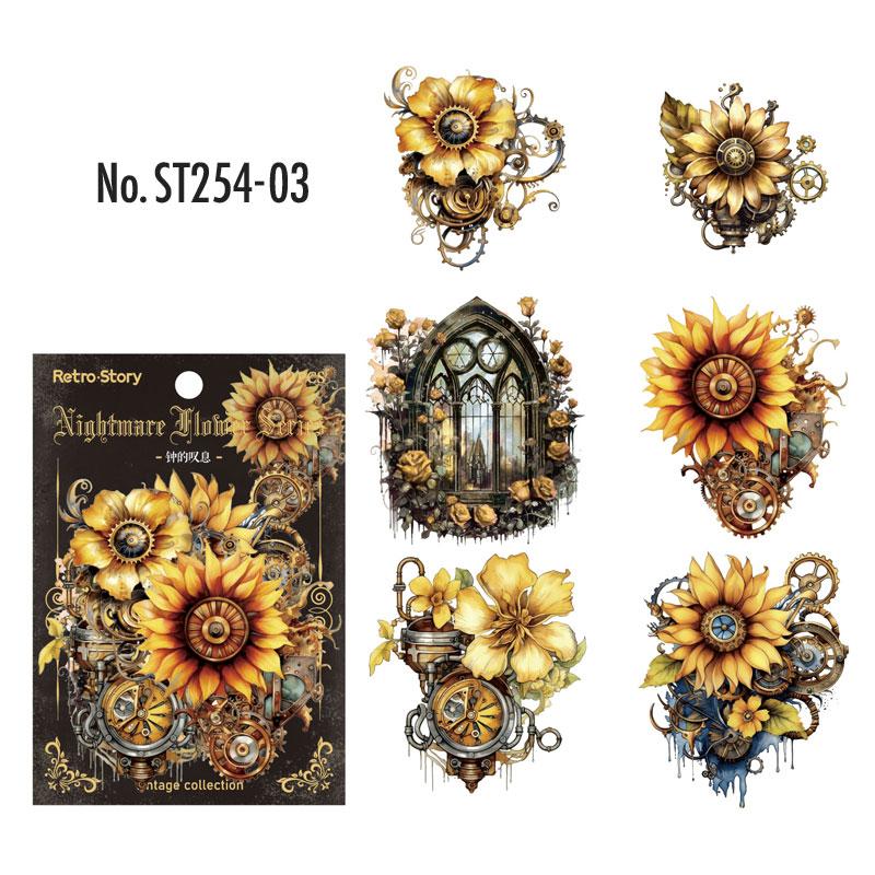 楽天市場】ST254 シール 薔薇 ローズ バラ スチームパンク 歯車