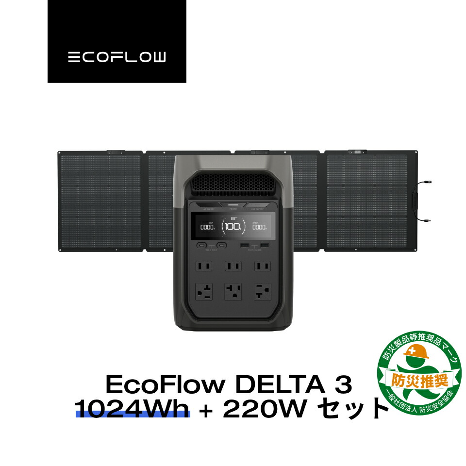 楽天市場】EcoFlow ポータブル電源 ソーラーパネル セット DELTA 3