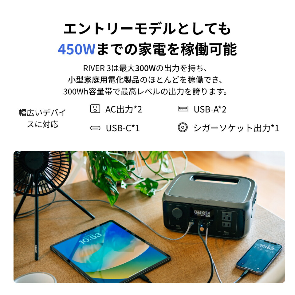 楽天市場】EcoFlow ポータブル電源 ソーラーパネル セット RIVER 3